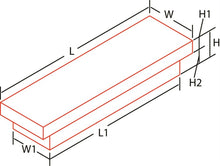 Load image into Gallery viewer, Dee Zee Universal Tool Box - Red Crossover - Single Lid Black BT Full Size