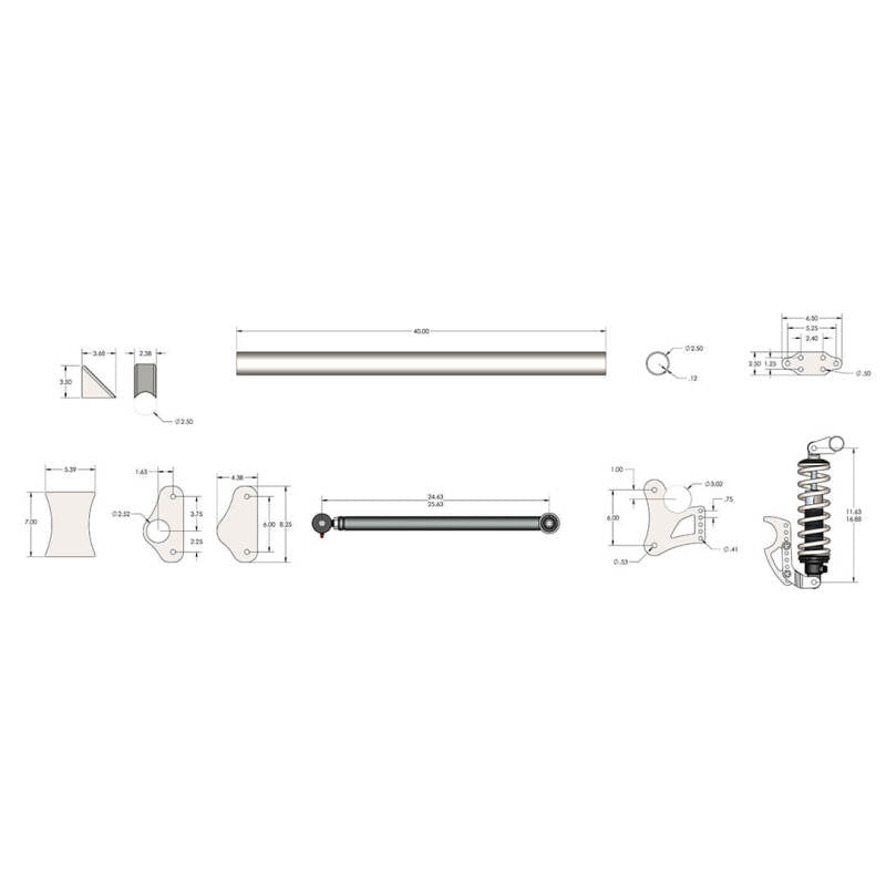 QA1 Pro Parallel 4-Link System Double Adjust Coilovers- (Rear) - GTR Auto