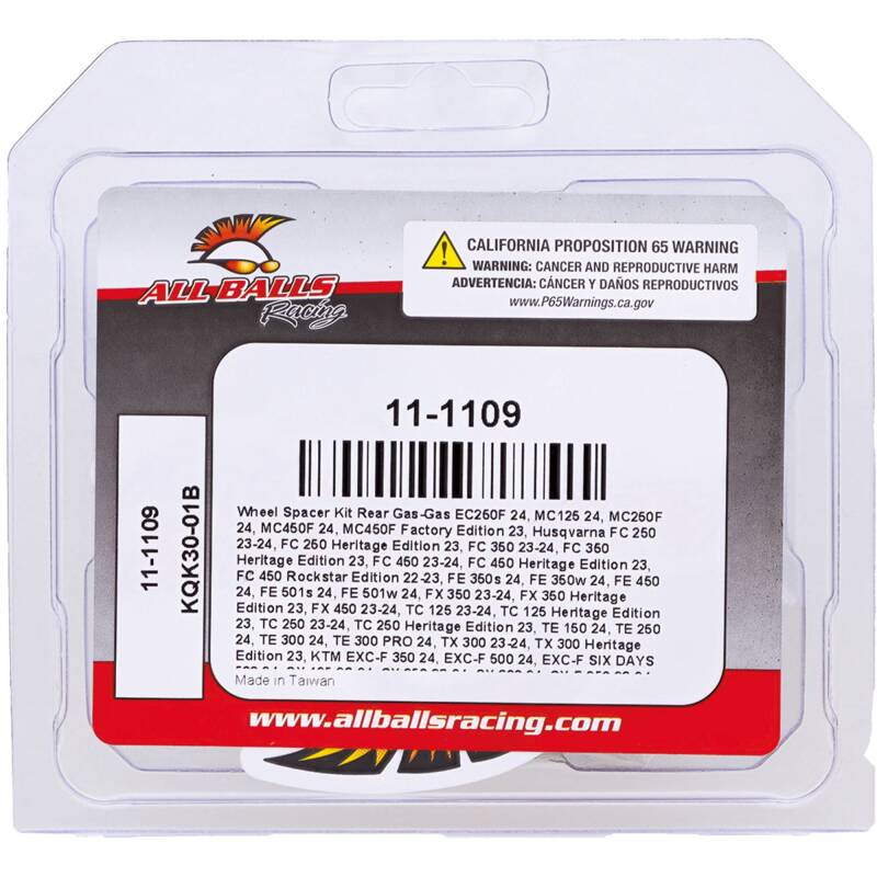 All Balls Racing Wheel Spacer Kit 11-1109
