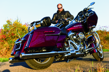 Load image into Gallery viewer, Kuryakyn Fixed Mounts Multi-Purpose Driver &amp; Passenger Backrest 14 and Up Touring Models Chrome