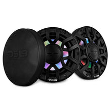 Load image into Gallery viewer, DS18 Marine 6.5in 2-Way 150 Watts RMS 4 ohm Digital LED Lights Bullet Tweeter Covers Included Black