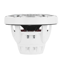 Load image into Gallery viewer, DS18 Hybrid Marine Speaker w/ Driver And RGB LEDs 6.5in 2-Way 250 Watts RMS 4 ohm White w/ Covers