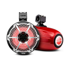Load image into Gallery viewer, DS18 Marine And Powersports Towers 8in 1in Driver 180 Watts RMS RGB LED Lights Black