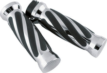 Load image into Gallery viewer, Bikers Choice 81-17 XL &amp; Big Twin Dual Cable Chrome &amp; Black Twisted Grips Pr
