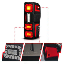 Load image into Gallery viewer, ANZO 23-26 Ford Super Duty LED Tail Light Seq Signal- Black Full- Pair 311492X