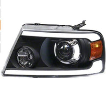 Load image into Gallery viewer, Raxiom 04-08 Ford F-150 Axial Series LED Projector Headlights- Black Housing (Clear Lens)