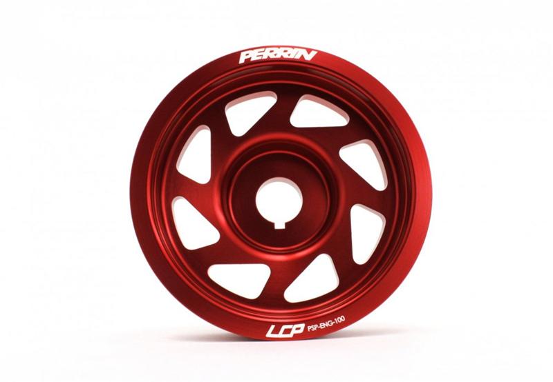 PERRIN 93-14 Subaru Impreza (Incl. 02-14 WRX) / 04-21 STI Lightened Crank Pulley - Red - GTR Auto