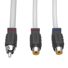 Load image into Gallery viewer, DS18 Marine Grade Tinned Copper OFC RCA Wires 2 Female to 1 Male Splitter