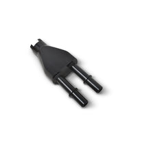 Load image into Gallery viewer, Russell Adapter Y-Block 3/8in Sae Quick Disconnect Female To 2X 3/8in Sae Qd Male Blk Anodized