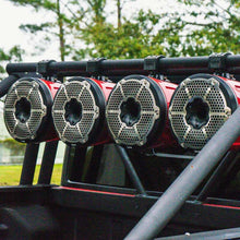 Load image into Gallery viewer, DS18 Marine And Powersports Towers 6.5in 100 Watts RMS RGB LED Lights Black Carbon Fiber