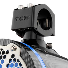 Load image into Gallery viewer, DS18 Marine And Psports Towers With Built In 8in 1in Driver 180 Watts RMS RGB LEDs Blk Crbn Fiber