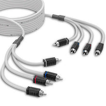 Load image into Gallery viewer, DS18 Marine Grade Tinned Copper OFC RCA Wires 4-Channel 25 Feet