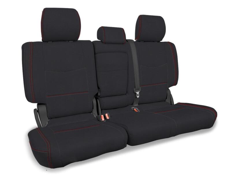 PRP 03-09 Lexus GX470 Rear Bench Cover - Black w/ Red Stitch