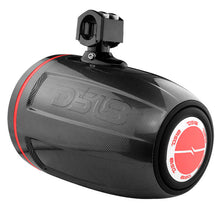 Load image into Gallery viewer, DS18 Marine And Psports Towers With 10in 1in Driver 300 Watts RMS RGB LED Lights Black Carbon Fiber