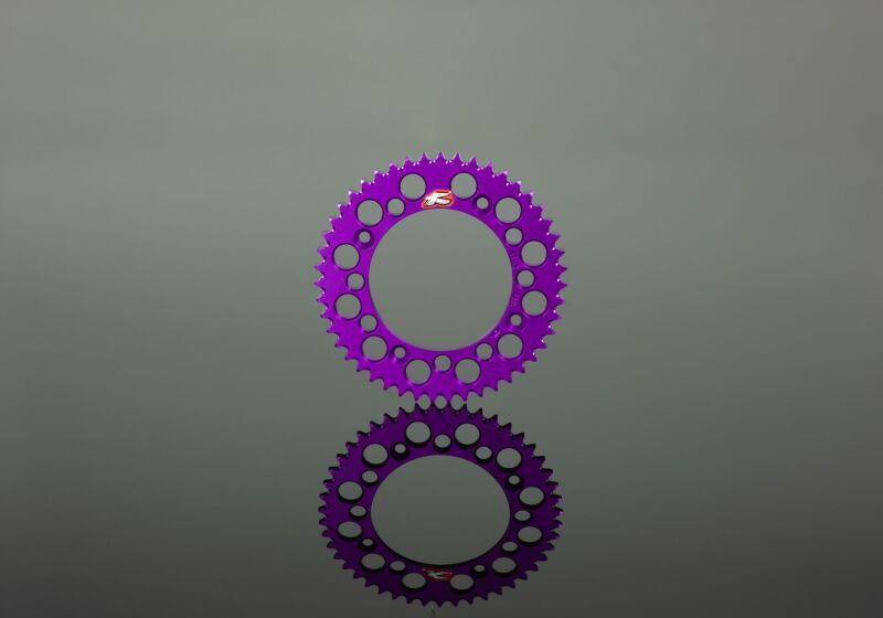 Renthal 89+ Suzuki RMZ250-450/ RM125-250 Rear Grooved Sprocket - Purple 520-49 Teeth