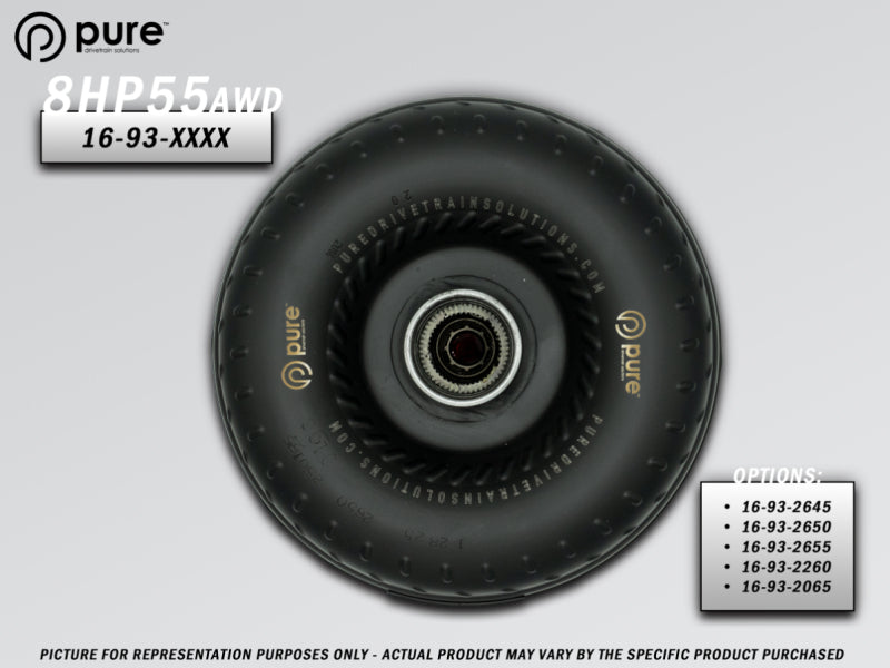 Pure Drivetrain 8HP55 High Performance Billet Race Torque Converter - 20/65 Stator - AWD