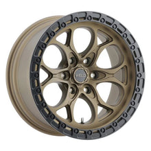 Load image into Gallery viewer, Weld W106 Ledge 6 17x9 / 6x139.7 BP / -12 Offset / 4.5 BS / 106.1 Bore Satin Bronze/Satin Black Ring