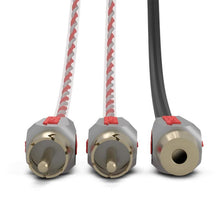 Load image into Gallery viewer, DS18 Level 3 RCA Wire Y Connector 1 Female to 2 Male Black