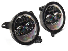 Load image into Gallery viewer, Raxiom 18-23 Jeep Wrangler JL Axial Series 9-In Angel Eye LED Headlights- Black Housing (Clear Lens)