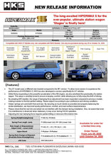 Load image into Gallery viewer, HKS HIPERMAX S WGNC34 AT FULL KIT (4WD AT Model ONLY - NOT compatible with RWD Models) 80300-AN021