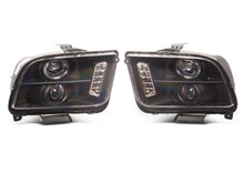 Load image into Gallery viewer, Raxiom 05-09 Ford Mustang Excluding GT500 LED Halo Projector Headlights- Black Housing (Clear Lens)