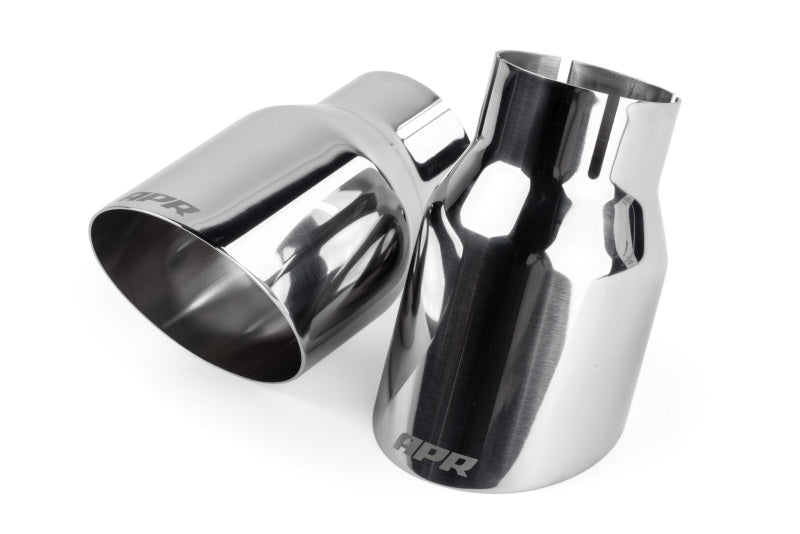 APR Single-Walled 3.5in Slash-Cut Tips - Polished Silver - Set of 2 TPK0005