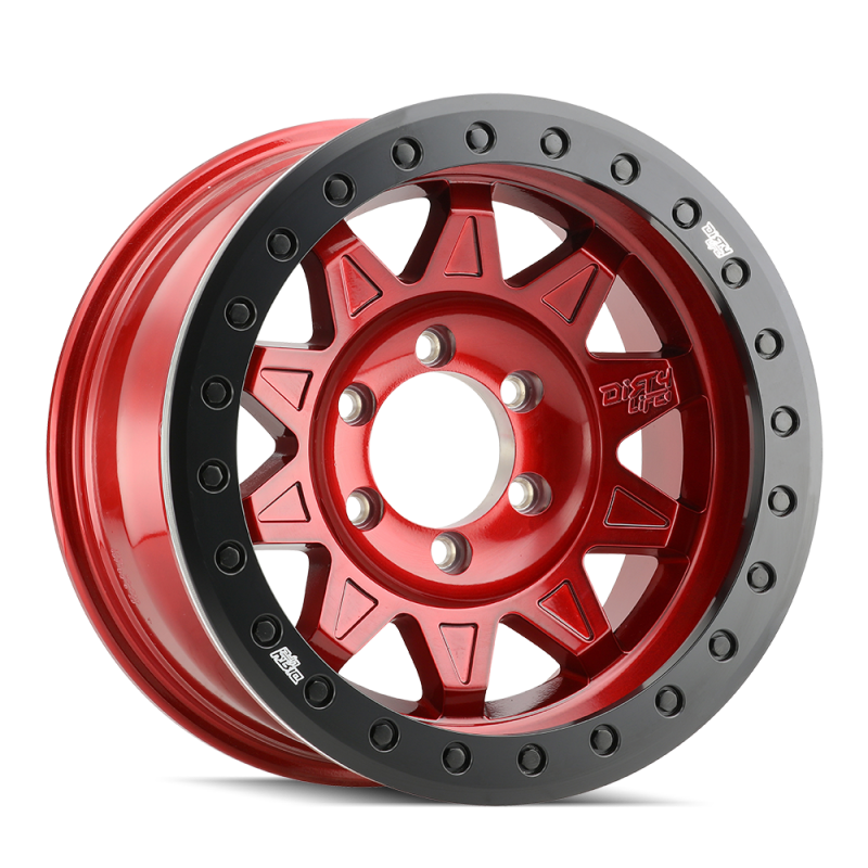 Dirty Life 9302 Roadkill Race 17x9/5x127 BP/-14mm Offset/71.5mm Hub Crimson Candy Red Wheel Beadlock - GTR Auto