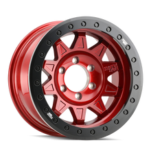 Load image into Gallery viewer, Dirty Life 9302 Roadkill Race 17x9/5x127 BP/-14mm Offset/71.5mm Hub Crimson Candy Red Wheel Beadlock - GTR Auto