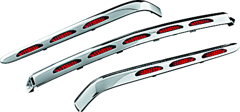 Kuryakyn L.E.D. Trunk Molding For 01-10 GL1800 Chrome Red Lens - GTR Auto