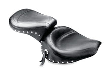 Load image into Gallery viewer, Mustang 58-84 Harley FX/FL Wide Touring 1PC Seat w/Studs - Black