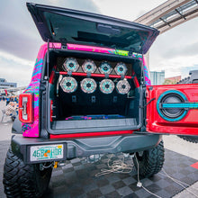 Load image into Gallery viewer, DS18 21-25 Ford Bronco 4-Door Overhead Bar Fits 4 x 8in/2x 6.5in/2x 3.78in (Speakers Not Included)