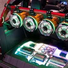 Load image into Gallery viewer, DS18 Marine And Powersports Towers 8in 1in Driver 180 Watts RMS RGB LED Lights Black
