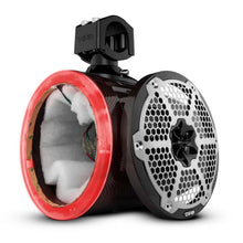 Load image into Gallery viewer, DS18 Marine And Powersports Towers 8in RGB LED Lights Black Carbon Fiber Speakers Not Included