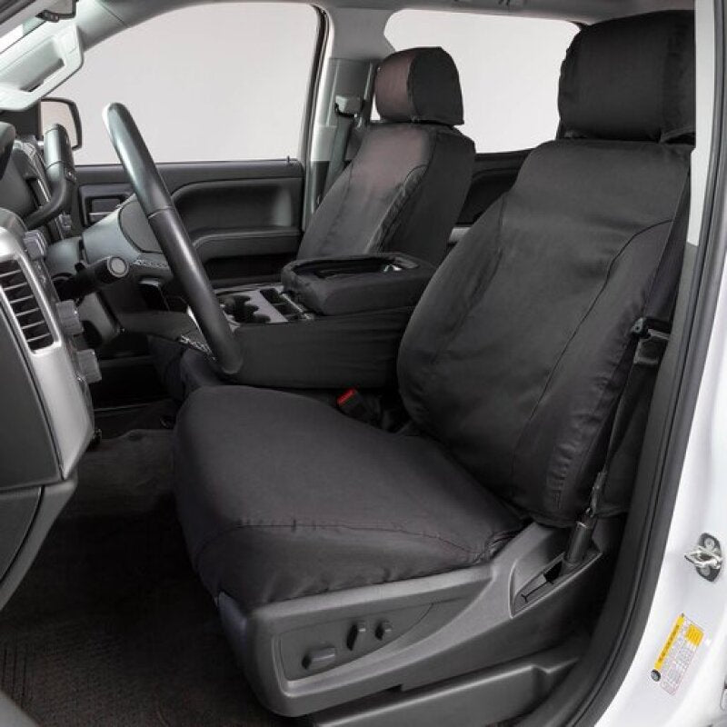 Covercraft 15-18 Ford F150 Polycotton SeatSaver Custom Front Row Seat Covers - Charcoal SS2485PCCH