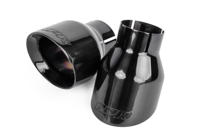 APR Double-Walled 4in Slash-Cut Tips - Polished Diamond Black - Set of 2 TPK0003