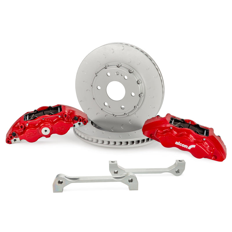 Alcon 19+ Silverado/Sierra 20+ Suburban/Tahoe/Yukon 355x33mm 6-Piston Caliper FRT Brake Kit - Red ALABKF1559BF58