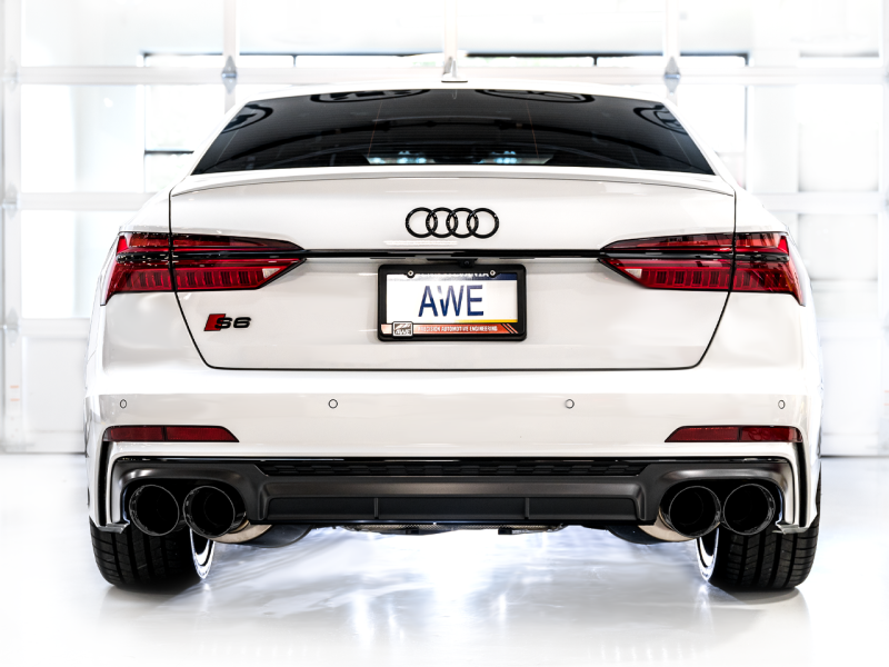 AWE Tuning 19-23 Audi C8 S6/S7 2.9T V6 AWD Touring Edition Exhaust - Diamond Black Tips 3015-43107