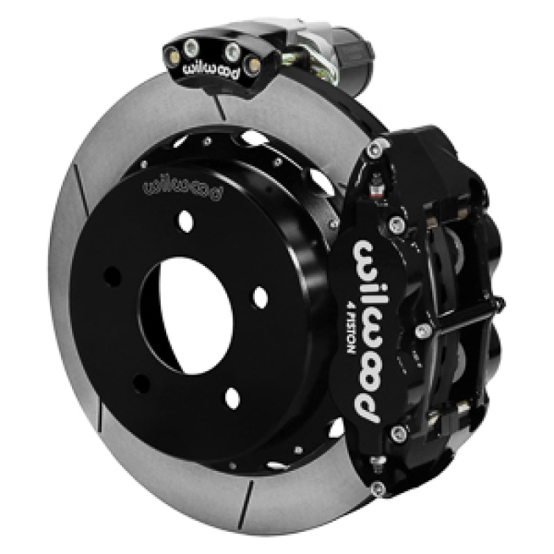 Wilwood 88-98 GM C1500 Superlite Rear Electronic Parking Brake Kit 14in Rotor 3.25in Offset - Blk - GTR Auto