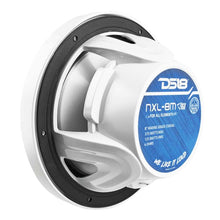 Load image into Gallery viewer, DS18 NXL-M Series Speaker w/ RGB LED Lights 8in 2-Way 125 Watts RMS 4 ohm White w/ Cover