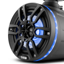 Load image into Gallery viewer, DS18 Tower Speakers 6.5in 100 Watts RMS w/ RGB LED Lights Red