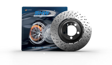 Load image into Gallery viewer, SHW 22-25 Porsche 718 Cayman GT4 RS Left Rear Cross-Drilled Lightweight Brake Rotor (9GT615601E)