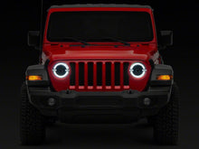 Load image into Gallery viewer, Raxiom 18-23 Jeep Wrangler JL Axial Series 9-In LED Angel Eye Headlights- Black Housing (Clear Lens)