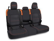 Load image into Gallery viewer, PRP Jeep Wrangler JT Rear Bench Covers - with Armrest - Black/Orange
