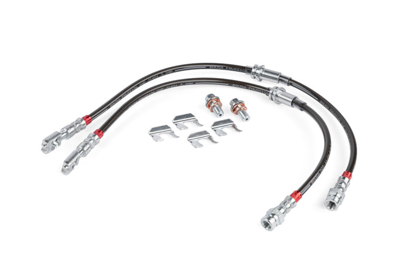 APR 15-20 Audi A3/A3 Quattro/S3/15-24 VW Golf R Braided Stainless Steel Brake Line Set - Front BRK00050