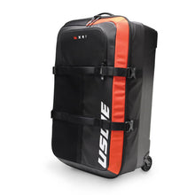 Load image into Gallery viewer, USWE Buddy Athlete Gear Trolley Bag 100L - Black/Red