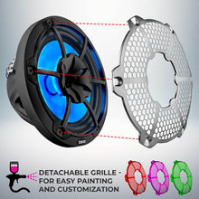 Load image into Gallery viewer, DS18 NXL-M Series Speaker w/ RGB LED Lights 10in 2-Way 200Watts RMS 4 ohm Black