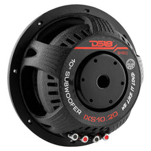 Load image into Gallery viewer, DS18 10in 600 Watts RMS 2 ohm DVC Shallow Mount Fiber Glass Subwoofer IXS Series