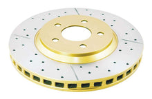 Load image into Gallery viewer, DBA 05-14 Ford Mustang GT Front Street Series Drilled &amp; Slotted Rotor w/Gold Hat