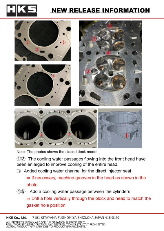HKS Grommet Head Gasket Super Cooling ProG16E T 1.0 23002-AT008