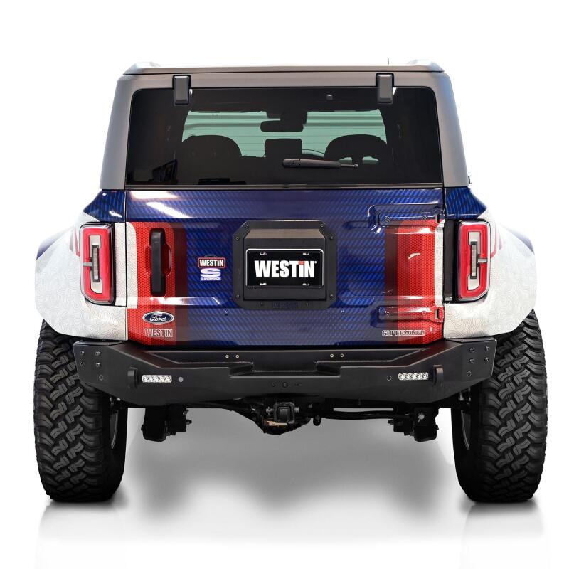 Westin 21-25 Ford Bronco (Excl. Sport) Spare Tire Delete Plate - Tex. Blk - GTR Auto
